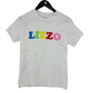 Lizzo Special Tour T Shirt White Rainbow Tie Dye UR Special Graphic Size Small